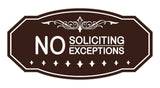 Victorian No Soliciting No Exceptions Sign
