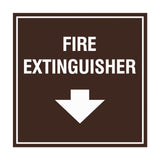 Square Fire extinguisher Sign with Adhesive Tape, Mounts On Any Surface, Weather Resistant