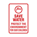 Portrait Round Save Water Protect The Environment For Our Children
