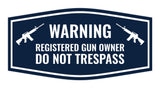 Fancy Warning Registered Gun Owner Do Not Trespass Sign