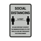 Portrait Round Social Distancing Sign