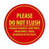 Signs ByLITA Circle Please Do Not Flush Etiquette Sign