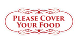 Signs ByLITA Designer Please Cover Your Food Sign