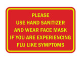 Classic Framed Please Use Hand Sanitizer and Wear Face Mask Sign