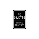 Portrait Round No Soliciting Private Property Sign