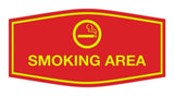 Signs ByLITA Fancy Smoking Area Sign