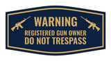 Fancy Warning Registered Gun Owner Do Not Trespass Sign
