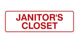 Standard Janitor's Closet Sign