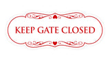 Signs ByLITA Designer Keep Gate Closed Sign