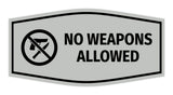 Fancy No Weapons Allowed Sign