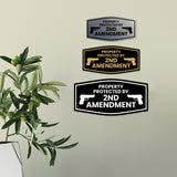 Fancy Property Protected By 2nd Amendment Wall or Door Sign