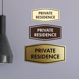 Fancy Private Residence Wall or Door Sign