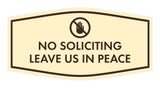 Fancy No Soliciting Leave Us In Peace Wall or Door Sign