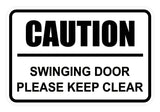 Signs ByLITA Classic Framed Caution Swinging Door Please Keep Clear Sign