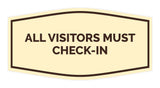 Signs ByLITA Fancy All Visitors Must Check-in Sign
