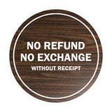 Signs ByLITA Circle No Refund No Exchange Sign