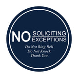 Signs ByLITA Circle No Soliciting No Exceptions Sign