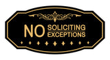 Victorian No Soliciting No Exceptions Sign