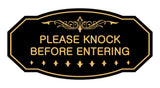 Victorian Please Knock Before Entering Sign
