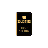 Portrait Round No Soliciting Private Property Sign