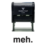 Black MEH Self Inking Rubber Stamp