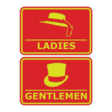 Signs ByLITA Classic Framed Ladies And Gentlemen Sign Set