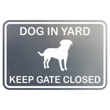 Dog In Yard Keep Gate Closed Wall Door Sign