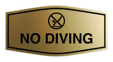 Signs ByLITA Fancy No Diving Sign with Adhesive Tape, Mounts On Any Surface