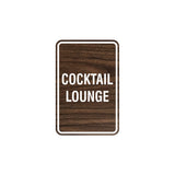 Portrait Round Cocktail Lounge Sign with Adhesive Tape, Mounts On Any Surface, Weather Resistant