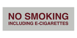 Signs ByLITA Basic No Smoking Including E-Cigarettes Sign