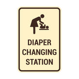 Portrait Round Diaper Changing Station Sign