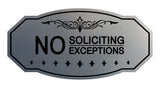 Victorian No Soliciting No Exceptions Sign