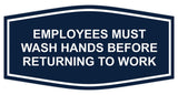 Signs ByLITA Fancy Employees Must Wash Hands Before Returning to Work Sign