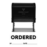 Ordered By Date Self Inking Rubber Stamp