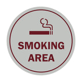 Signs ByLITA Circle Smoking Area Sign