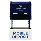 Blue MOBILE DEPOSIT Self-Inking Office Rubber Stamp