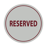 Signs ByLITA Circle Reserved Sign
