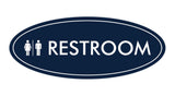 Signs ByLITA Oval Unisex Restroom Sign