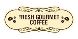 Designer Fresh Gourmet Coffee Wall or Door Sign