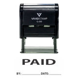 Paid By Date Self Inking Rubber Stamp