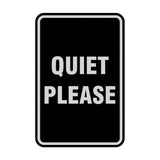 Portrait Round Quiet Please Sign