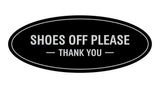 Oval Shoes Off Please Thank You Sign