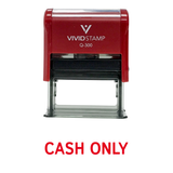 Cash Only Self Inking Rubber Stamp