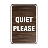 Portrait Round Quiet Please Sign