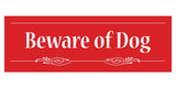 Decorative Beware of Dog Sign