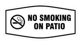 Signs ByLITA Fancy No Smoking on Patio Sign with Adhesive Tape, Mounts On Any Surface, Weather Resistant, Indoor/Outdoor Use