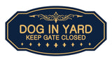 Victorian Dog In Yard Keep Gate Closed Sign