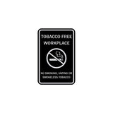 ByLITA Tobacco Free Workplace No Smoking, Vaping Or Smokeless Tobacco Sign