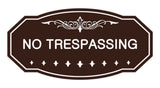 Victorian No Trespassing Sign
