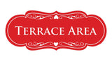 Signs ByLITA Designer Terrace Area Sign